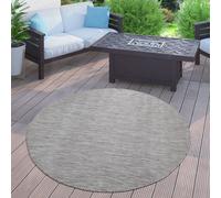 Paco Home Tapis Intérieur Et Extérieur Balcon Terrasse Tapis Cuisine Monochrome Moucheté, Dimension:300x400 cm, Couleur:Gris