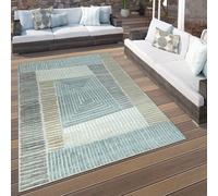 Tapis Intérieur et Extérieur Géométrique Beige Gris
