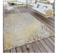 Paco Home Tapis Intérieur Et Extérieur Orient Motif Jaune Crème, Dimension:160x220 cm