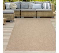 Teppich-Traum Tapis d'extérieur résistant aux intempéries Coureur Long Aspect sisal Jardin terrasse Balcon Beige/Naturel 80x250 cm