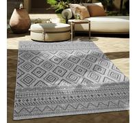 Paco Home Tapis Intérieur & Extérieur Balcon Terrasse Cuisine Motif Ethnique Boho Moderne, Dimension:60x100 cm, Couleur:Anthracite