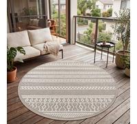 Paco Home Tapis Intérieur & Extérieur Balcon Terrasse Cuisine Motif Ethnique Boho Moderne, Dimension:120x160 cm, Couleur:Beige