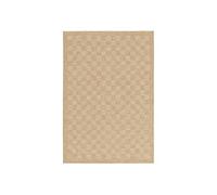 Tapis intérieur/extérieur effet jute coloris naturel motif damier 160x230cm stabilisé aux UV
