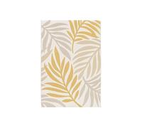 Tapis intérieur/extérieur motif végétal beige et moutarde 120x170cm polyester recyclé