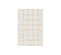 sweeek - Tapis intérieur/extérieur Motifs géométriques Beige Polyester recyclé Megan 120x170cm