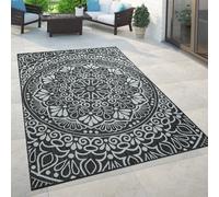 Tapis Intérieur & Extérieur Pour Balcon Et Terrasse Avec Motif Oriental Noir