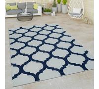 Tapis Intérieur & Extérieur Tissage À Plat Aspect 3D Design Marocain En Blanc Bl