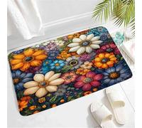 Tapis Interieur Fleur Bohème Tapis Entree Exterieur Anti-Poussière Durable Paillasson Décoratif D'Extérieur pour Exterieur Intérieur 40X60Cm