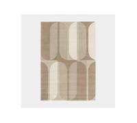 Tapis intérieur géométrique - Milano Vintage - Marron et beige - 80 x 150 cm