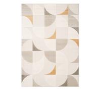 Tapis intérieur motifs rétro poils ras crème 160 x 230cm