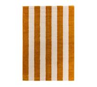 Tapis intérieur rayures ocre et blanc 160x230cm - Pablo