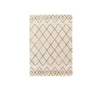 sweeek Tapis intérieur shaggy 160 x 230cm poils longs style berbère crème et multicolore Rouge