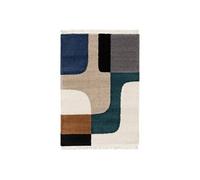 | Tapis intérieur shaggy motifs géométriques crème 120 x 170cm