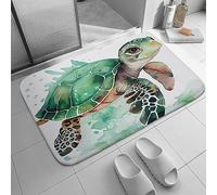 Tapis Interieur Tortue Verte Home Tapis Anti-Poussière Antidérapant Paillasson Intérieur pour Chambre À Coucher Entrée 40X60Cm