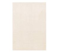 Tapis intérieur velours frisé crème 160 x 230cm poil ras effet bouclette