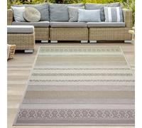Tapis Intérieure et Extérieure Sisal Terrasse Balcon Cuisine Salle de Séjour - Motif à Losange Diamant - Beige crème Größe 140x200 cm