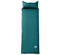 Tapis isolant auto-gonflant avec coussin vert, ultra léger et imperméable, compact, pliable, pour camping, trekking, extérieur, isolant, confortable, idéal pour les voyages, la tente, le sac à dos