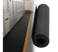 Tapis isolant electricien Tapis De Sécurité Électrique Noir En Caoutchouc Non Conducteur, Tapis De Sol Isolé Haute Tension Pour Salle De Distribution Commerciale, Atelier D'usine(LxWxT 1mx1mx5mm)