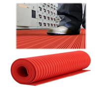 Tapis Isolant en Caoutchouc Haute Tension, Tapis Isolant Électrique Imperméable Et Antidérapant, Grand De Sécurité Anti-électrocution(Rosso,6mm-1x5m/3.3x16.4ft)