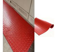 Tapis Isolant En Caoutchouc Tapis isolant antidérapant robuste, coussinet électrique en caoutchouc, coussinets isolants à chevrons rouges pour atelier(Red,5mmx1mx10m (0.2inx39inx394in))