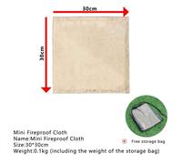 Tapis Isolant En Tissu Ignifuge Pour Camping En Plein Air,Pique-Nique Barbecue,Ignifuge,Couverture Anti-Feu À Haute Température,En Fibre De Verre,1 Pièce - Type 30x30cm