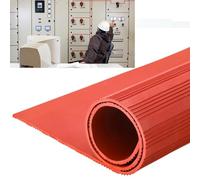Tapis isolant pour boîte à fusibles - Tapis de sol en caoutchouc non conducteur pour travaux électriques, sécurité anti-électrocution ondulée