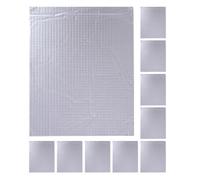 Tapis Isolant Thermique Autocollant 10 Pièces | Réflecteur de Chaleur, Surface Argentée, pour Plafonds et Capots, Pose Simple Peel-and-stick
