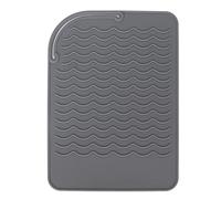 Tapis Isolant Thermique en Silicone à Motif ondulé, antidérapant, Flexible et résistant aux Hautes températures (Grise)