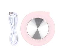 Tapis isolant USB pour tapis chauffant pour tasse avec support de coussin éponge antidérapant Alimentation USB(Rose)
