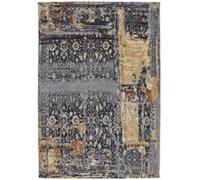 Tapis Jacquard à Poils Courts Blaze Bleu 115 x 170 cm Bleu