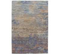Tapis Jacquard à Poils Courts Blaze Bleu & Beige 155 x 230 cm Bleu