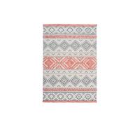 Tapis Jacquard à Poils Courts "Ethnie" Gris & Orange 200 x 290 cm Gris G