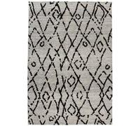 Tapis Jacquard Rétro "River" Gris & Noir 120 x 170 cm Gris G