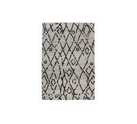 Tapis Jacquard Rétro "River" Gris & Noir 155 x 230 cm Gris G