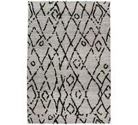 Tapis Jacquard Rétro "River" Gris & Noir 80 x 150 cm Gris G