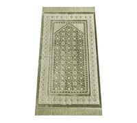 Tapis Janamaz doux prière | Sajadah islamique élégante | Cadeaux islamiques | Couleur : vert