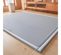 Tapis Japonais en Soie Glacée, Futon de Sol Futon Pliable de 1,5 Cm D'épaisseur avec Support Antidérapant for Chambre à Coucher, Chevet, Salon, Salon Thé, Salle Yoga