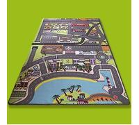 Tapis enfant - Circuit de voitures dans la ville - 130 x 200 cm Multicolore