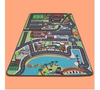 Tapis enfant - Circuit de voitures dans la ville - 95 x 133 cm
