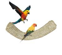 Tapis Jonc de Mer pour Oiseaux, Hamac Naturel Tissé en Fibre de Mer, Jouet à Mâcher et Perchoir pour Canari Perroquet Hamster Inséparable Diamant Calopsitte Conure Ara Cacatoès