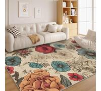 Tapis Jungle - Tapis Salon 80x150 cm ImpriméS Floraux - Tapis de Porte Lavable Style sud-ouest Carpet Chambre Enfant Poil Ras en Machine Antidérapant pour Salle à Manger, Bureau Plantes Vintage K190