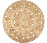 Tapis Jute design tressé 120 cm Rond naturelle G