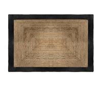 Tapis ""Kahi"" en jute bord noir 120x170cm - Atmosphera Créateur d'intérieur