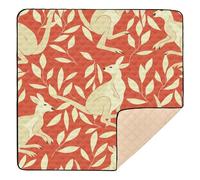 Tapis kangourou italien doux et épais pour que bébé puisse jouer sur le sol pour le sol, confortable, respirant, pliable, tapis d'activités pour bébés, nourrissons, tout-petits, 127 x 127 cm