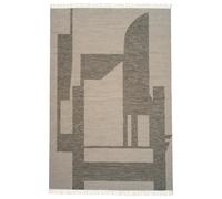 Tapis Kelim Contemporain Blanc Cassé/ Gris 300 cm