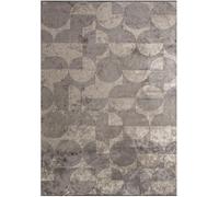 Tapis kilim 240x340 rectangle tissé en coton beige motif rétro-vintage VINOVA