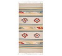 Tapis Kilim avec Motif Géométrique 80 x 150 cm en Coton Multicolore Aparan