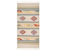 Tapis Kilim avec Motif Géométrique 80 x 150 cm en Coton Multicolore Aparan