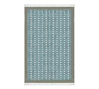 Tapis Kilim de 122 x 183 cm en coton épais lavable à la main pour intérieur et extérieur - Facile à laver à la main - Pour cuisine, table de chevet, entrée