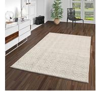 Tapis kilim - PERGAMON - Lara - Laine naturelle - 190x290 cm - Gris Noir Moucheté